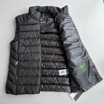 Стеганая черная жилетка Stone island К-976