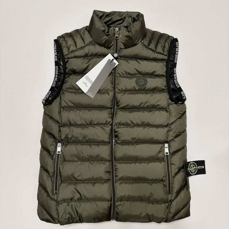 Брендовая мужская жилетка Stone island хаки К-977