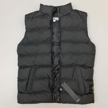 Чоловіча чорна стьобана жилетка Stone island весна-осінь К-978