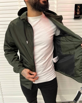 Чоловіча брендова вітровка Stone island хакі К-988