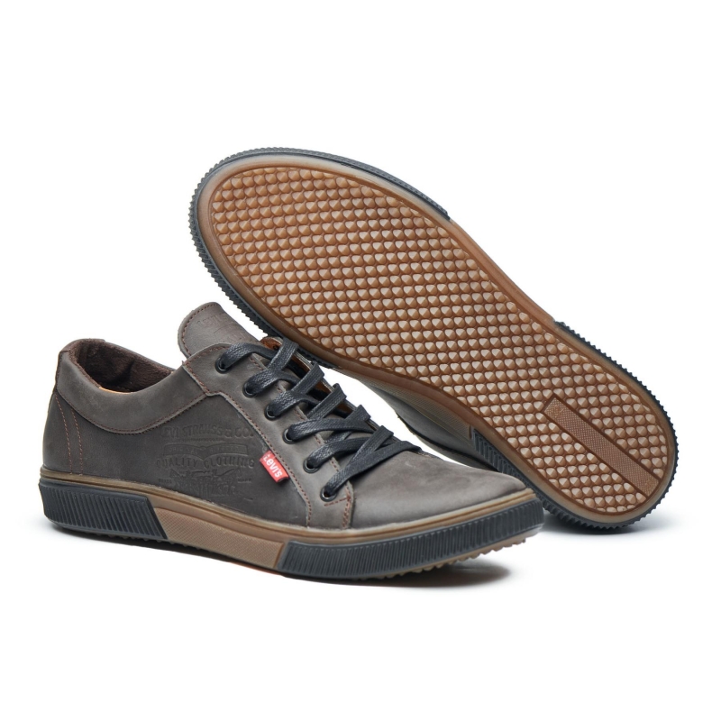 Темно коричневые кеды Levis Т-798