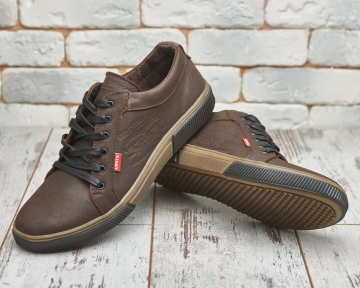 Темно коричневые кеды Levis Т-798