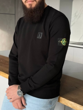 Черный модный свитшот Stone island Т-872