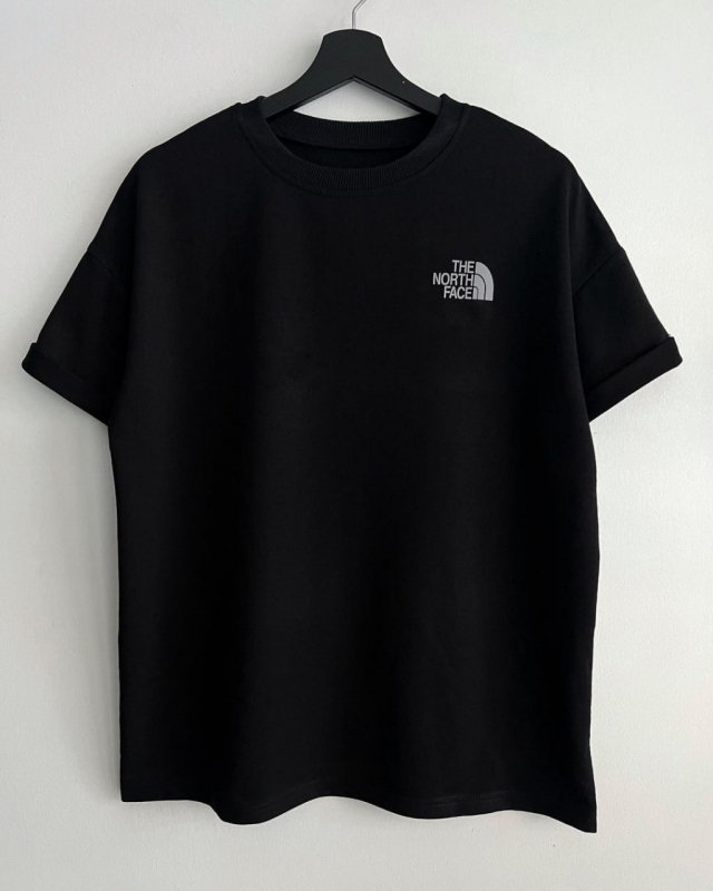 Чорна оверсайз футболка North face Ф-1114