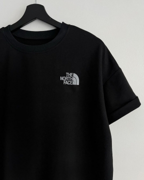 Чорна оверсайз футболка North face Ф-1114