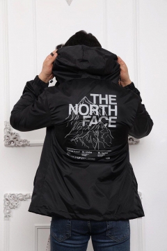 Модная черная мужская ветровка The North Face с капюшоном К-1023
