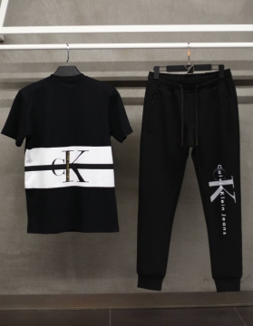 Брендовый мужской комплект Calvin штаны и футболка К-661