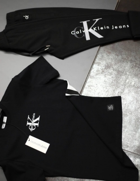 Брендовый мужской комплект Calvin штаны и футболка К-661