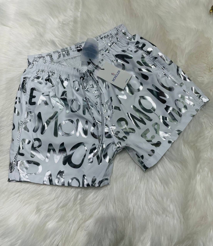 Модные серые пляжные шорты Moncler С-478