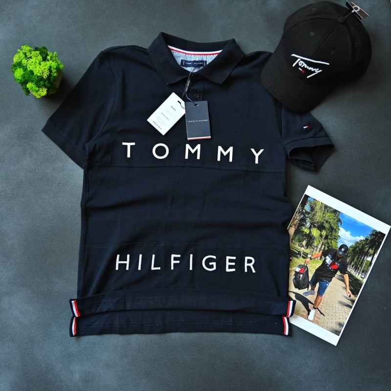 Стильне чоловіче люксове поло Tommy Ф-1195