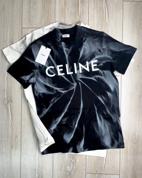 Модная черная брендовая футболка Celine Ф-1207