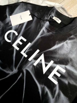 Модная черная брендовая футболка Celine Ф-1207