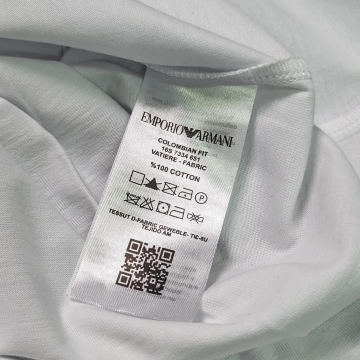 Брендова чоловіча футболка Armani (чорна та біла) Ф-1213