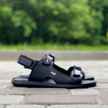 Кожаные мужские черные летние сандали Т-816