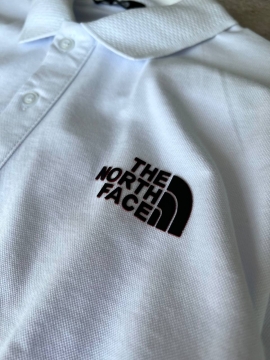 Белое мужское брендовое поло TNF Ф-1241