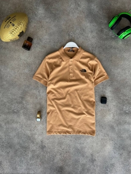 Стильное бежевое мужское поло the north face Ф-1242