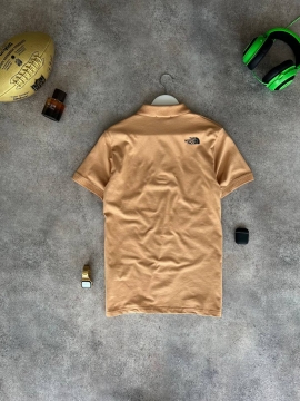 Стильное бежевое мужское поло the north face Ф-1242