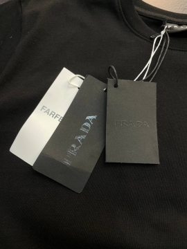 Черная брендовая футболка Prada Ф-1269