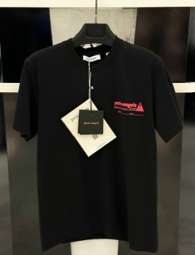 Чорна футболка Palm angels із пальмами на спині Ф-1275