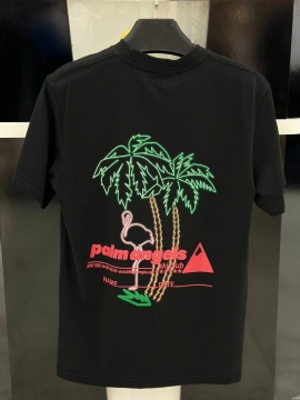 Чорна футболка Palm angels із пальмами на спині Ф-1275