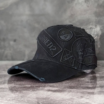 Черная модная кепка Dsquared К-112