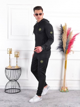 Черный мужской спортивный костюм Stone Island К-700