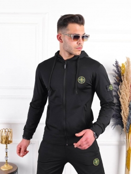 Черный мужской спортивный костюм Stone Island К-700
