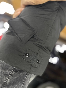 Черная модная мужская жилетка Stone island К-1076
