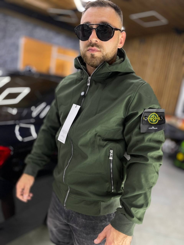 Чоловіча вітровка Stone island хакі К-1077