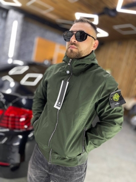 Чоловіча вітровка Stone island хакі К-1077