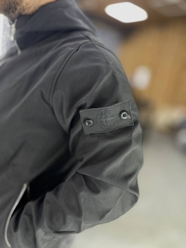 Черная брендовая мужская ветровка Stone island К-1078