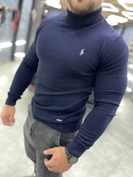 Темно синий брендовый мужской гольф Polo Ralph Lauren Т-939
