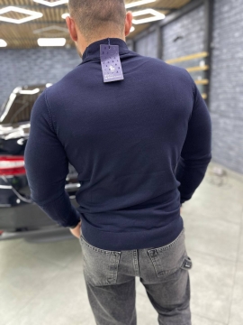 Темно синий брендовый мужской гольф Polo Ralph Lauren Т-939