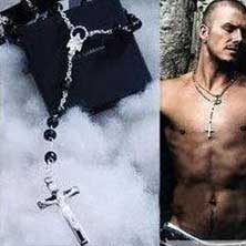 Мужская Цепочка Крестик DG David Beckham