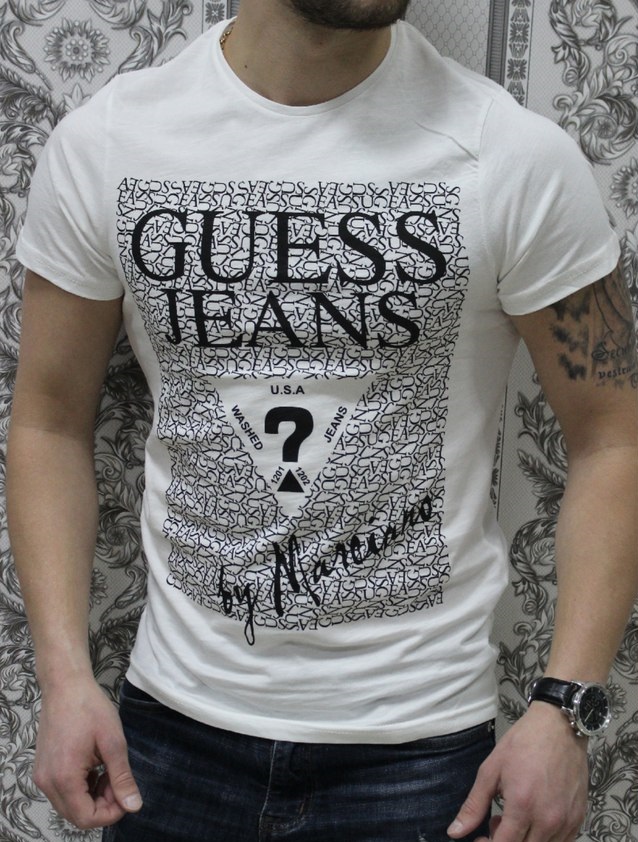 Белая Футболка Guess Ф-219