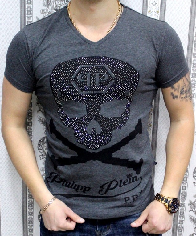 Серая Футболка Philipp Plein Ф-226