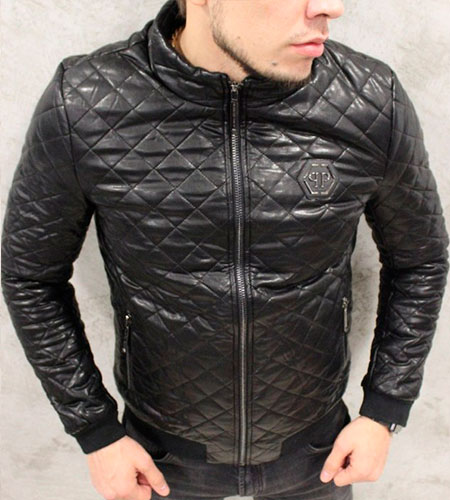 Мужская Кожаная Куртка Philipp Plein K-182