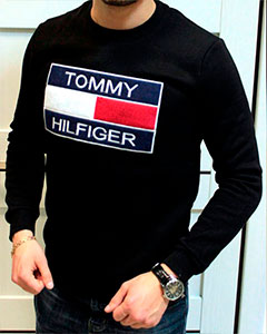 Черная Кофта Мужская Hilfiger S-140