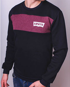 Мужская Кофта Levis Черная Т-162