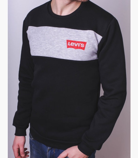 Мужская Кофта Levis Черная Т-162