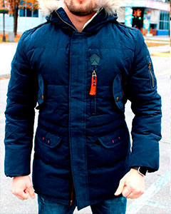 Мужской Синий Пуховик Dsquared Z-1349