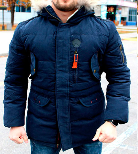 Мужской Синий Пуховик Dsquared Z-1349